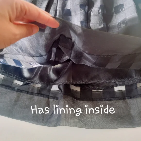 🍋2 for $20🍋Black Organza skirt Small - Picture 7 of 8